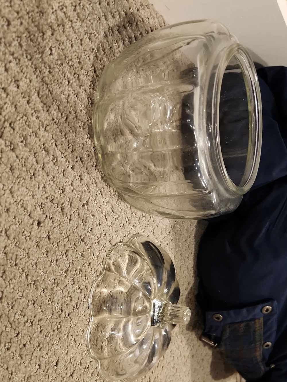 Clear Glass Pumpkin Candy Jar - Home Accents